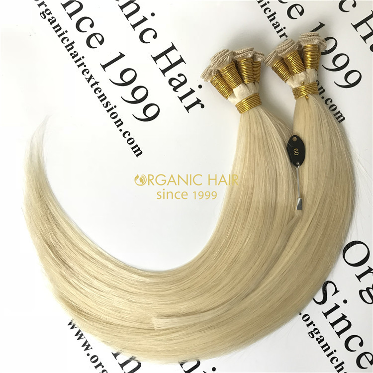 #613 hand tied weft double drawn hair extensions CNY018